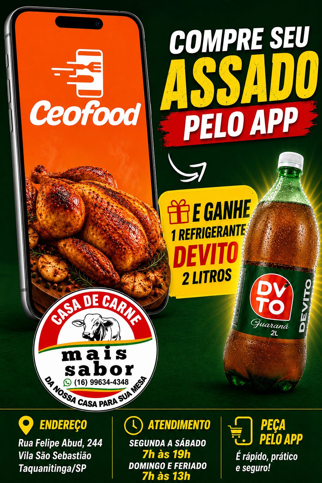 Assado - Casa de Carnes Mais Sabor