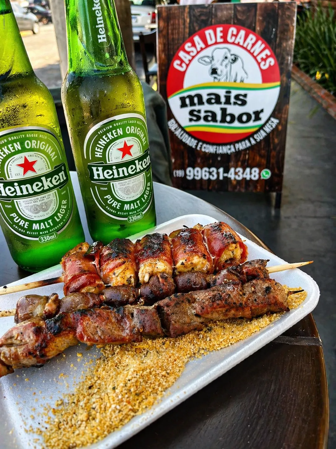 Espetinhos Assados - Casa de Carnes Mais Sabor