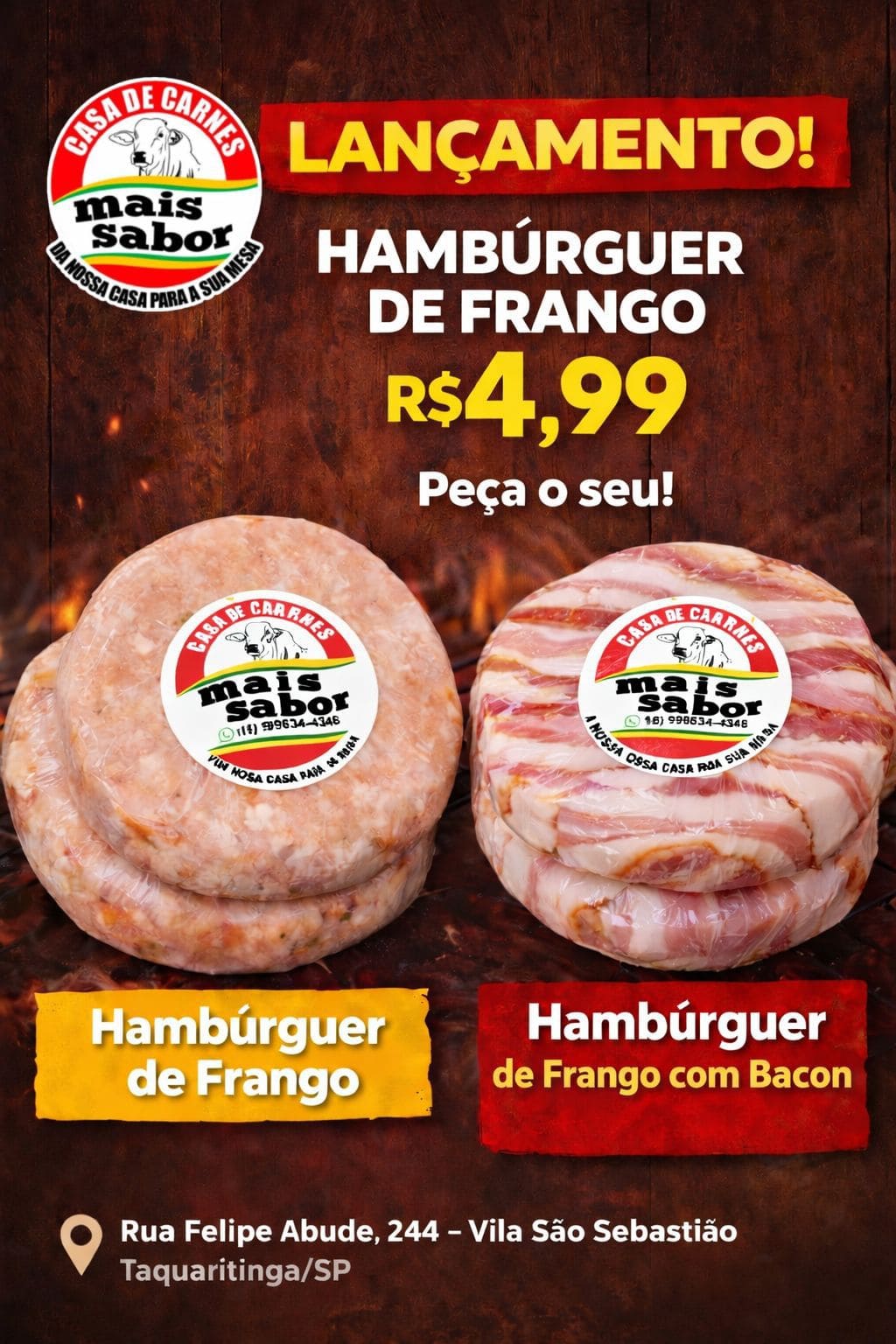 Promoção Hambúrguer - Casa de Carnes Mais Sabor